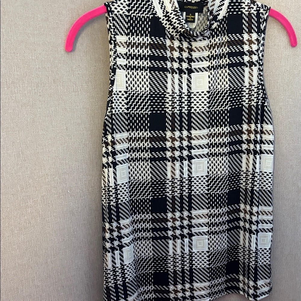 Espresso Black and White Patterned Top small